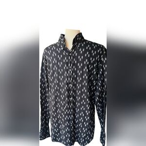 Mossimo Dutti Finest Fabric Black Patterned Men's Shirt